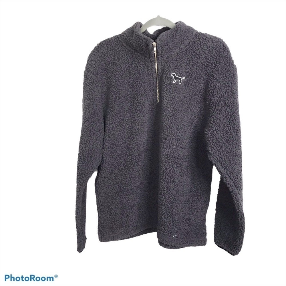 Victoria’s Secret Pink Grey teddy bear Sherpa